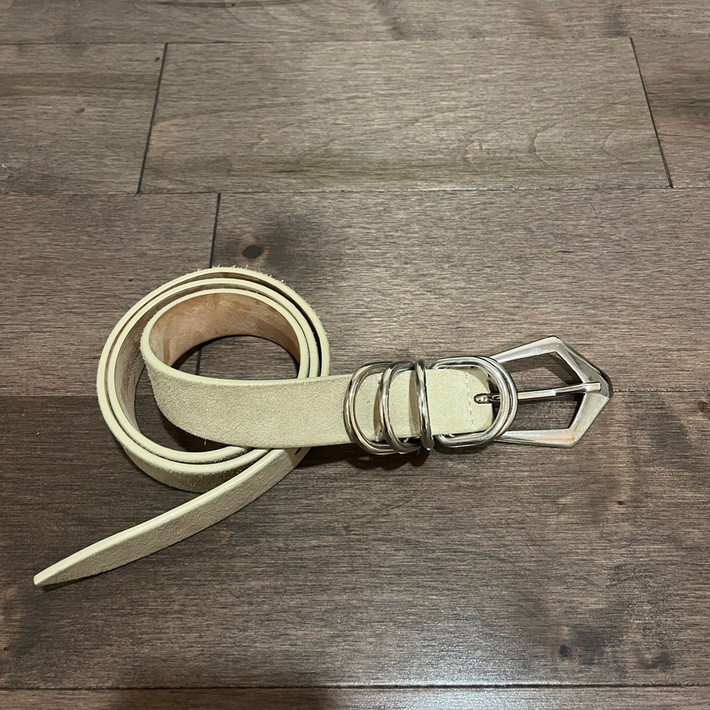 IRO Cream Belt with Silver Buckle